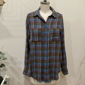 Anthropologie Pilcro Plaid Button down top